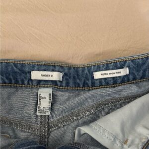 Forever 21 Retro High Rise distressed Jean shorts
